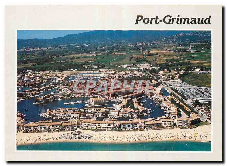 CPM Port Grimaud Var Cite lacustre realisee Etige et Manera S A 