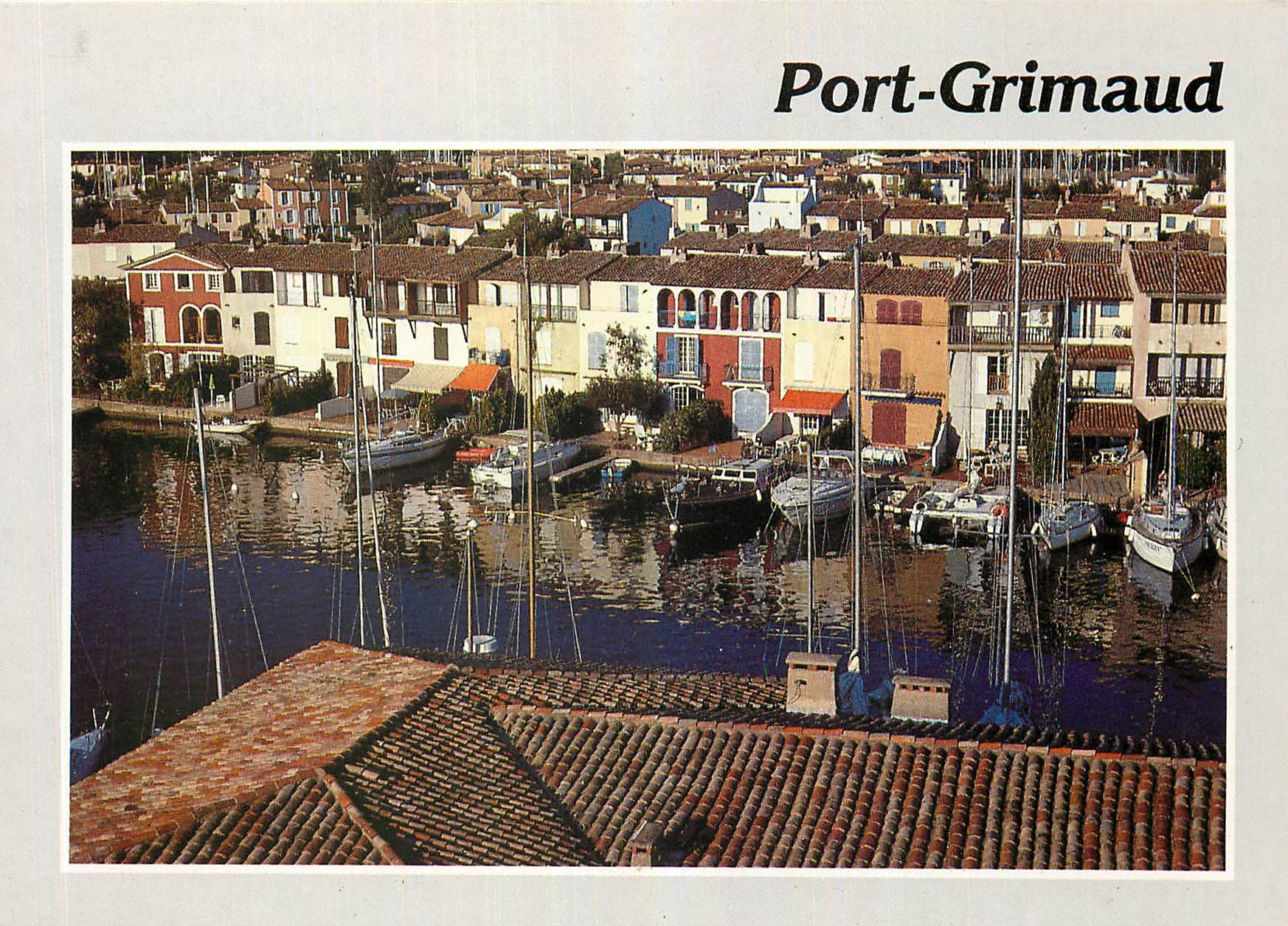 CPM Port Grimaud Var Cite lacustre realisee Etige et Manera S A 