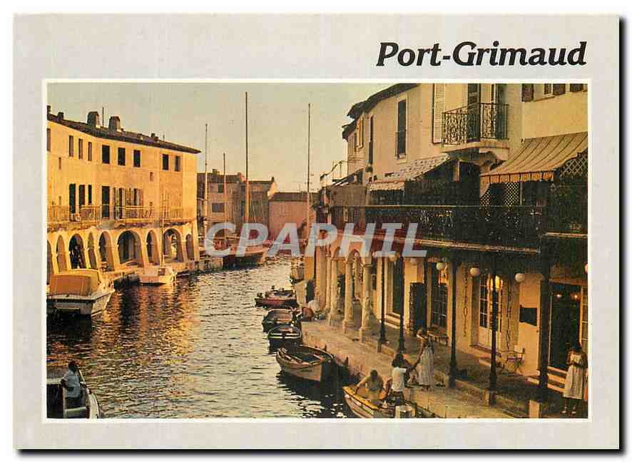 CPM Port Grimaud Var Cite lacustre realisee Etige et Manera S A 