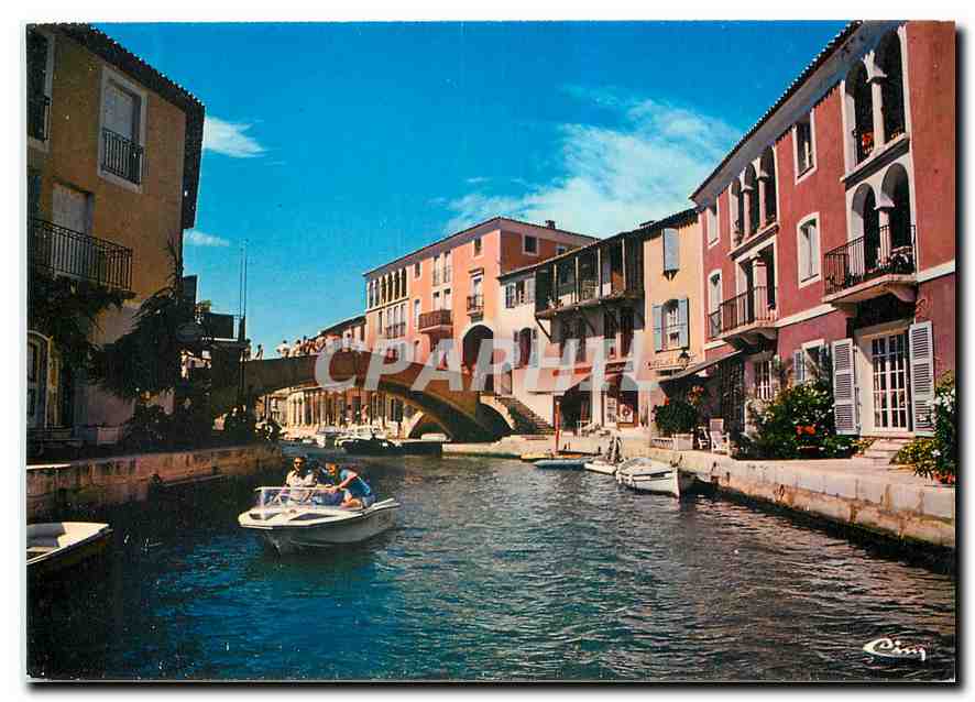 CPM Port Grimaud Var Cite lacustre realisee Etige 