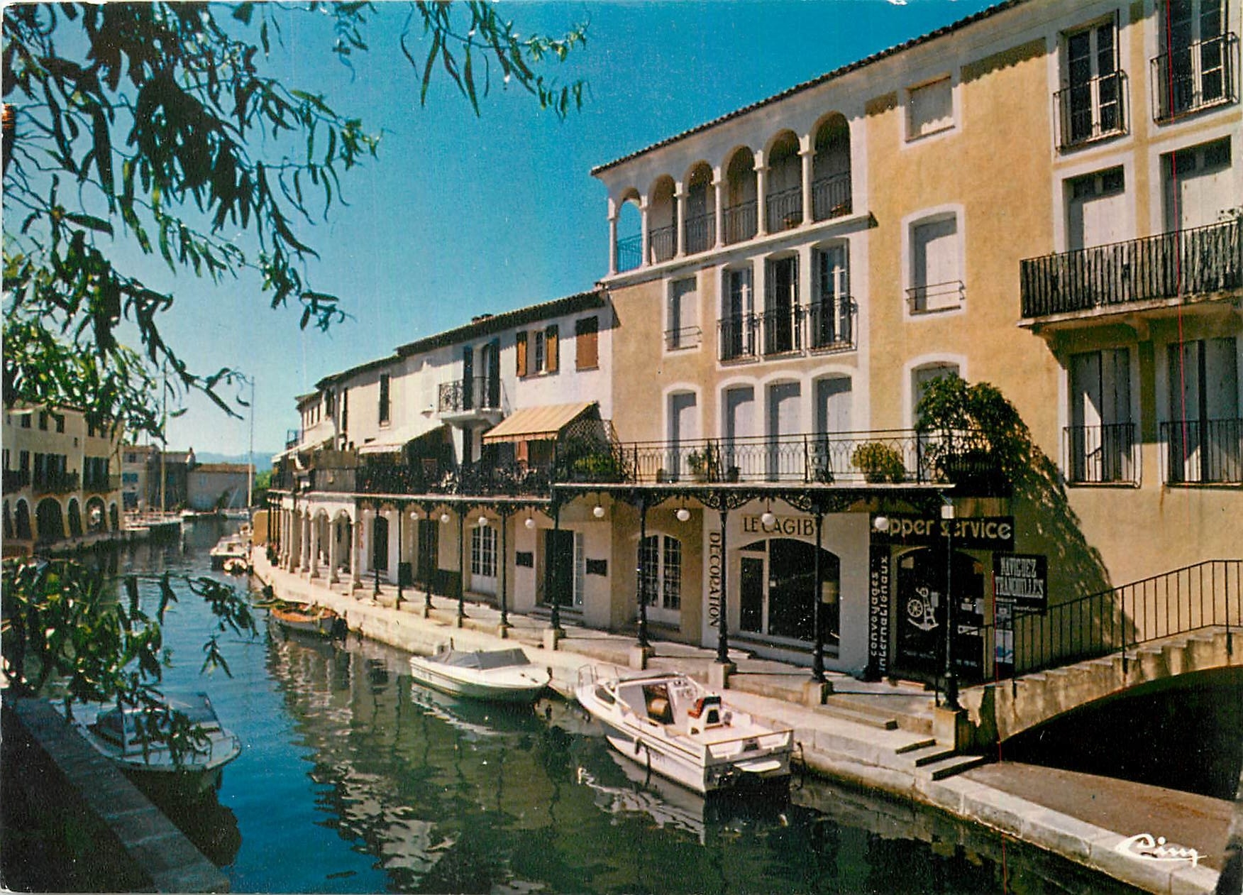 CPM Port Grimaud Var Cite lacustre realisee Etige et Manera S A 