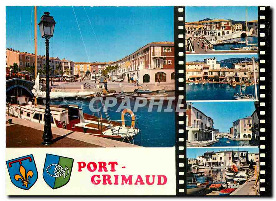 CPM La Cote d'Azur Varoise Port Grimaud Village situe au fond du Golfe de Saint Tropez est la premie