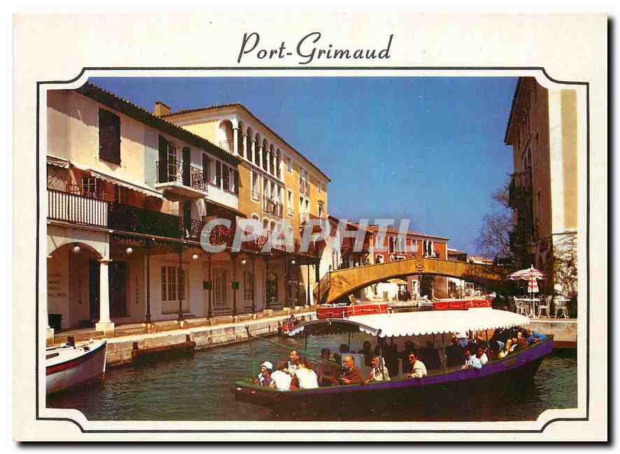 CPM Port Grimaud Var Cite lacustre realisee Etige et Manera S A 