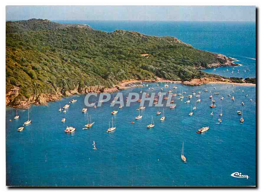 CPM Ile de Porquerolles Var La Perle des Ile d'Or Le Grand Langoustier Vue aerienne 