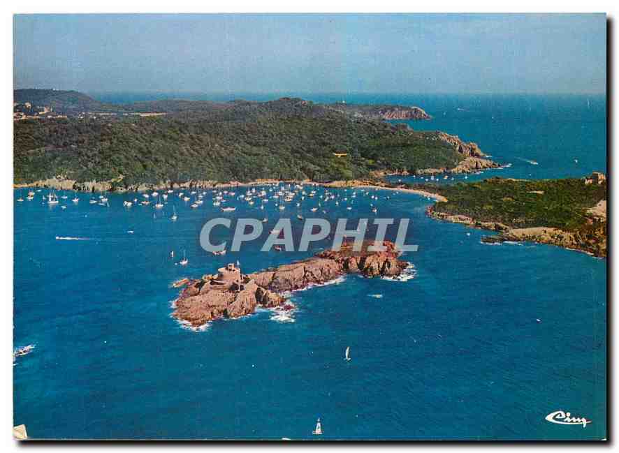 CPM Ile de Porquerolles Var La Perle des Iles d'Or Le Petit et le Grand Langousier Vue aerienne 