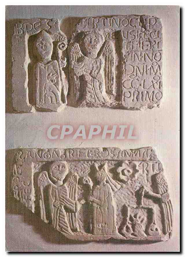 CPM Saint Raphael Var Musee Archeologique archange St Raphael Bas reliefs en marbre trouves dans l'e
