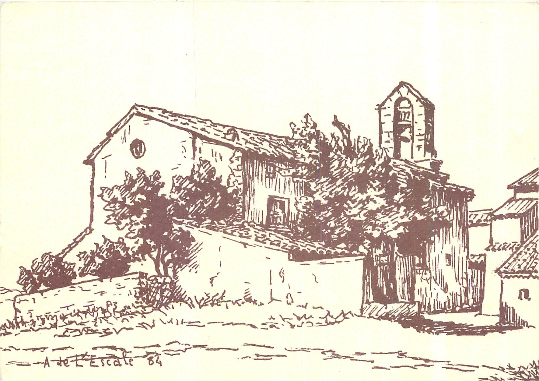 CPM La Sainte Baume le plan d'Aups Var Eglise romane du XI siecle 