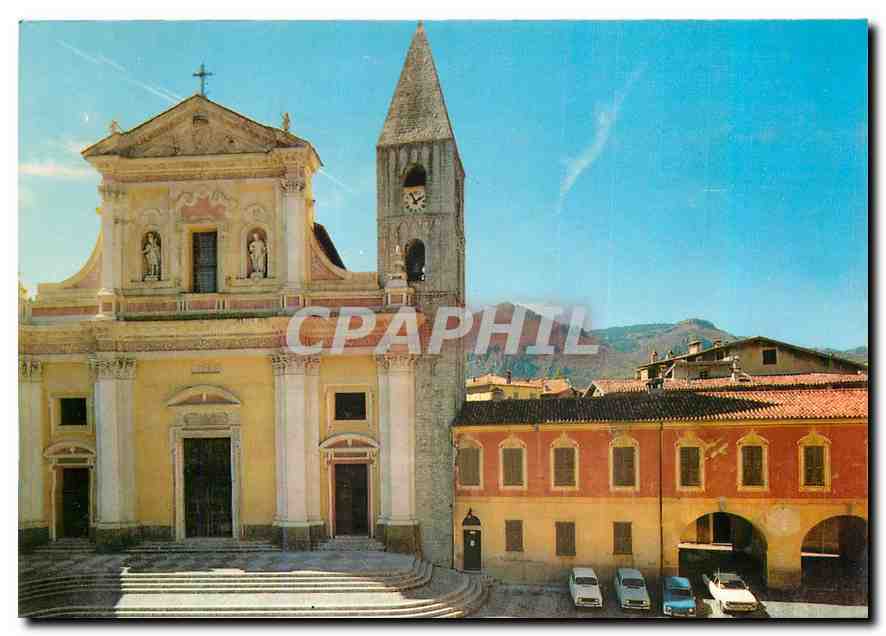 CPM Sospel Alpes Maritimes Cathedrale Saint Michel Clocher Romah Facade 