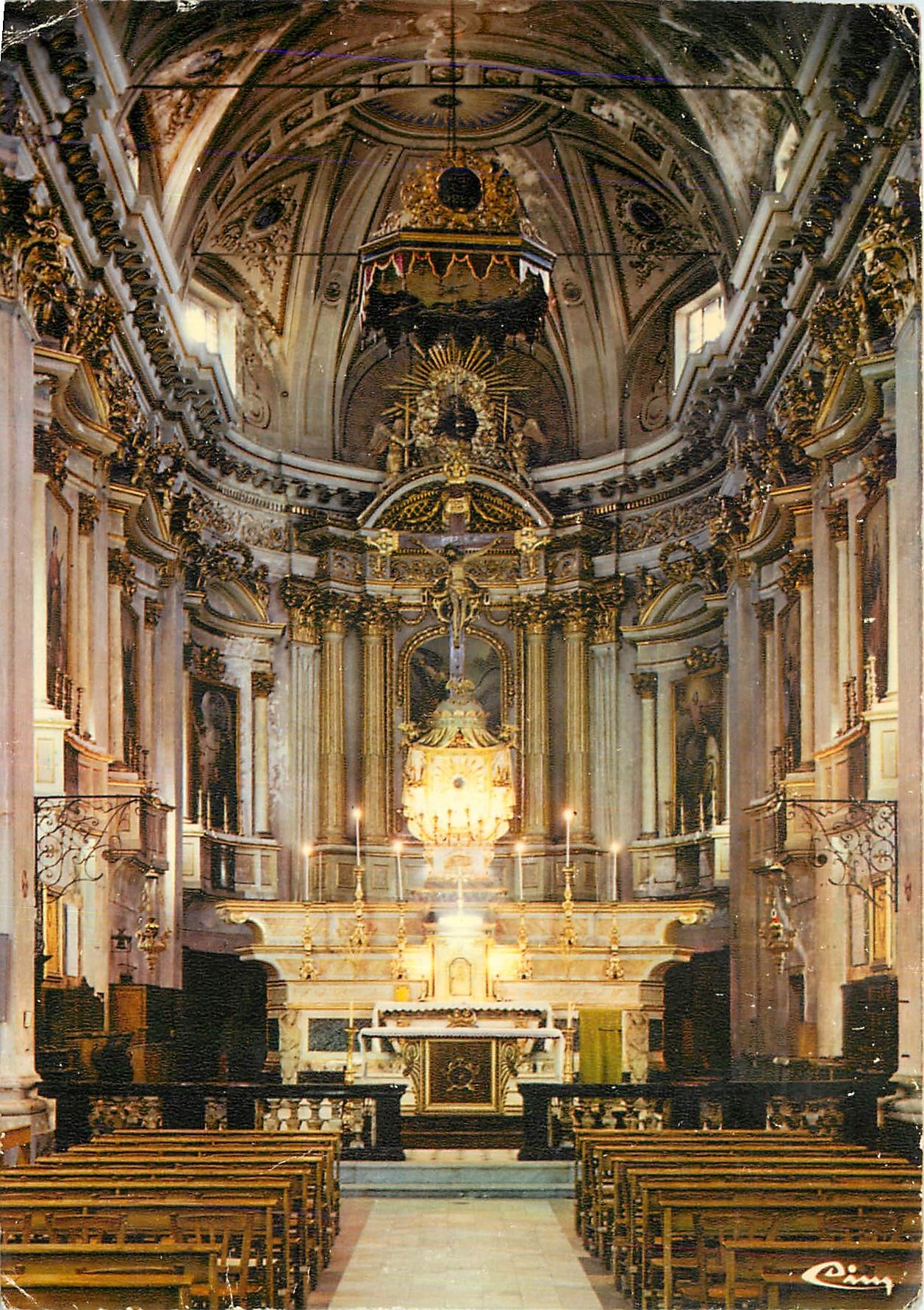 CPM Sospel Alp Mar Interieur de l'eglise St Michel 