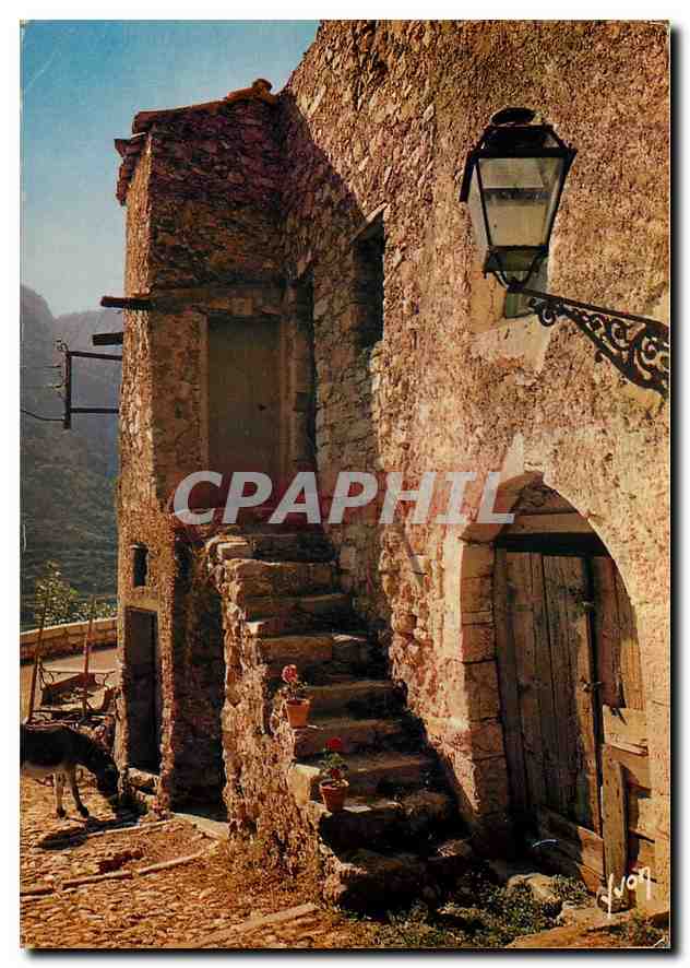 Vieille rue à Sainte-Agnès — Environ de Menton (730 m d'altitude) — Éditions A. Acouil, n° XVI