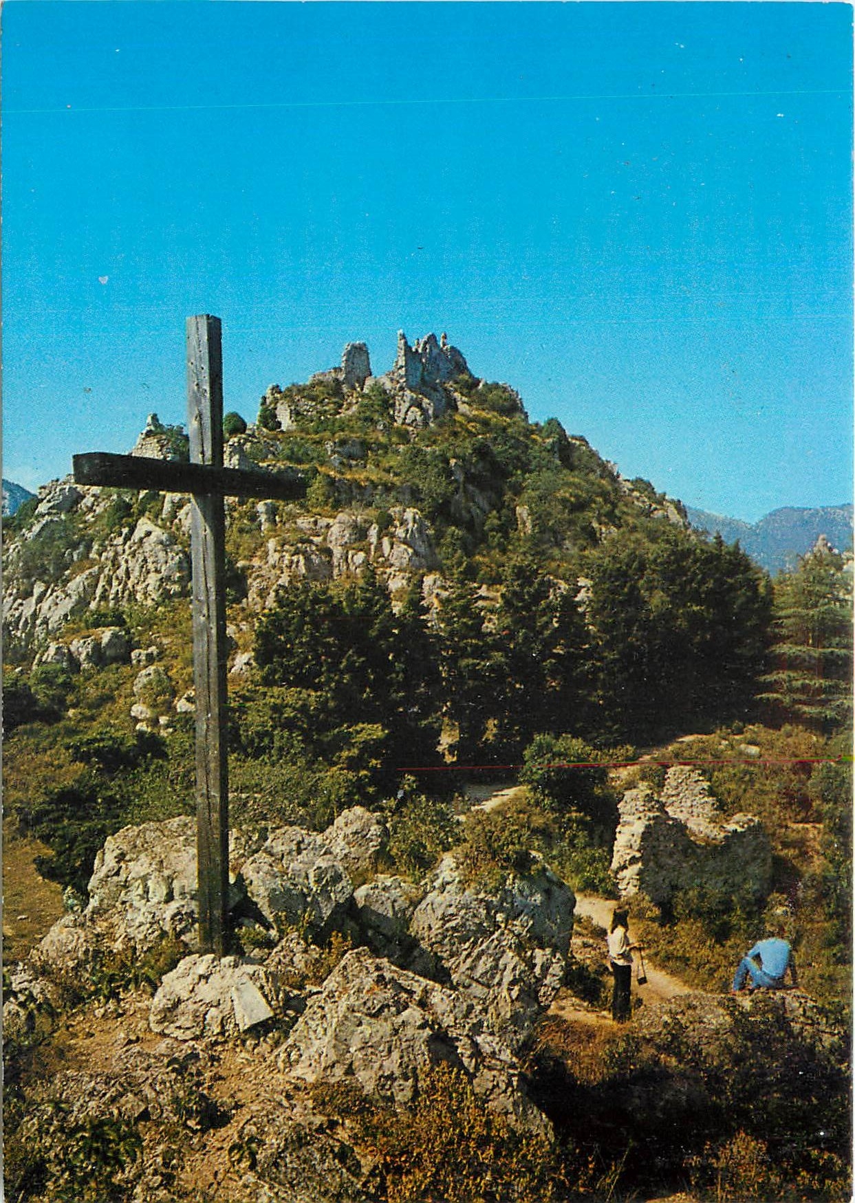 CPM La Cote d'Azur Sainte Agnes Le Village du Littoral le plus de haut d'Europe Les ruines du Chatea