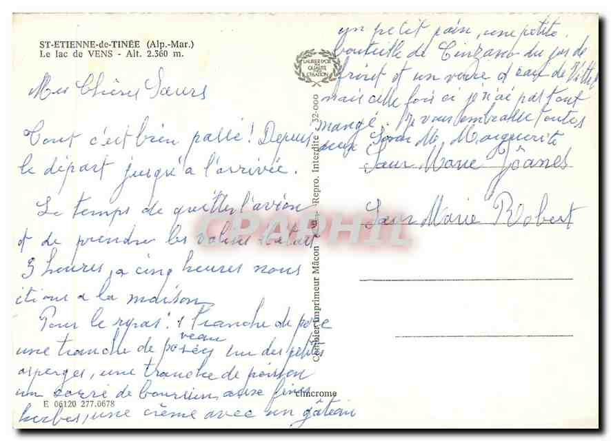 Lac de Vens — Saint-Étienne-de-Tinée (Alpes-Maritimes) — Éditeur Cinq — Reverso