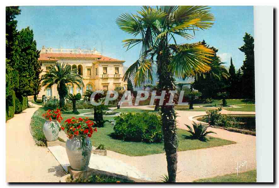 CPM Saint Jean Cap Ferrat A M Villa Musee Ile de France Vue d'une partie du Jardin a la Francaise 