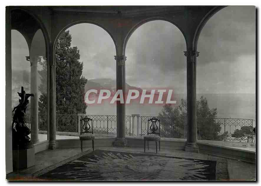 CPM Saint Jean Cap Ferrat A M Musee l'Ile de France Rotonde du Salon Louis XVI Vue sur Monaco 