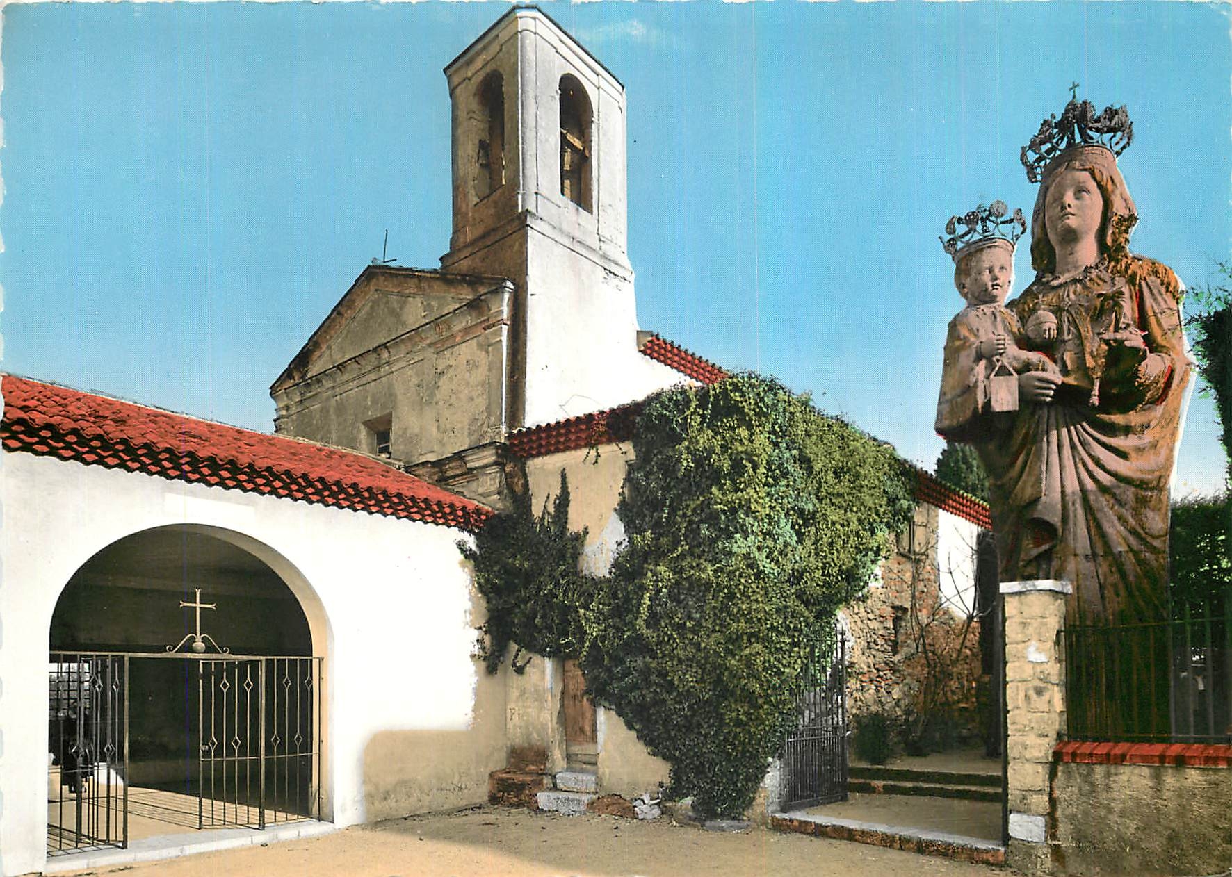CPM Saint Jean Cap Ferrat Pointe Saint Hospice Statue de la Vierge 