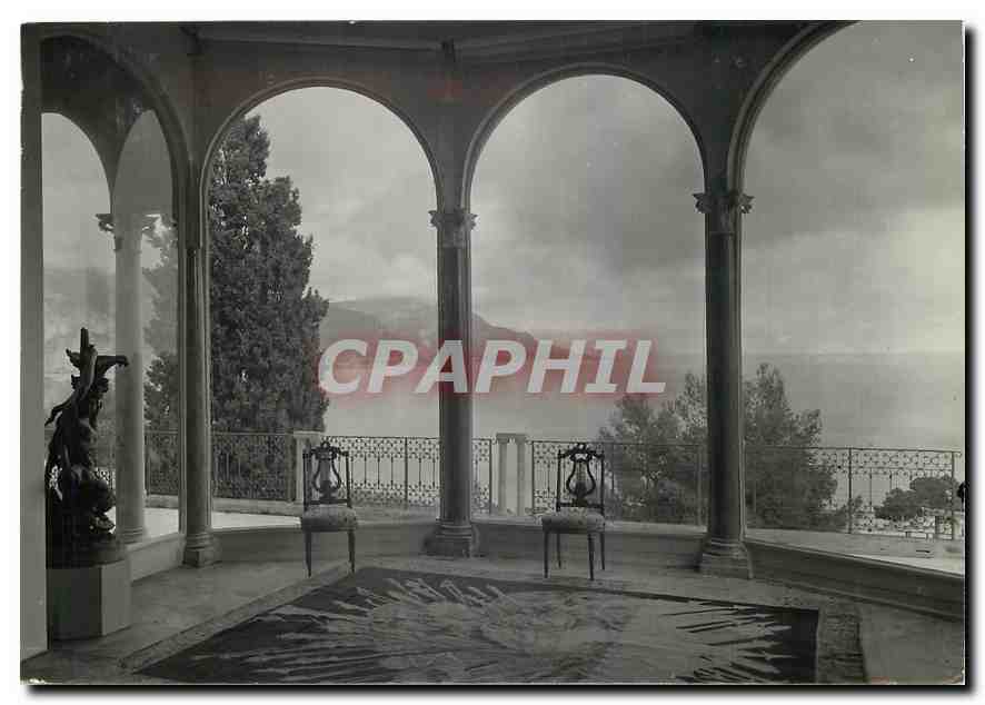 CPM St Jean Cap Ferrat A M Musee l'Ile de France Rotonde du Salon Louis XVI Vue sur Monaco 