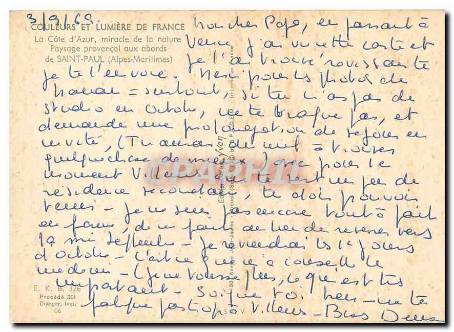 CPM Couleurs et Lumiere de France La Cote d'Azur miracle de la nature Paysage provencal aux abords d — Rückseite