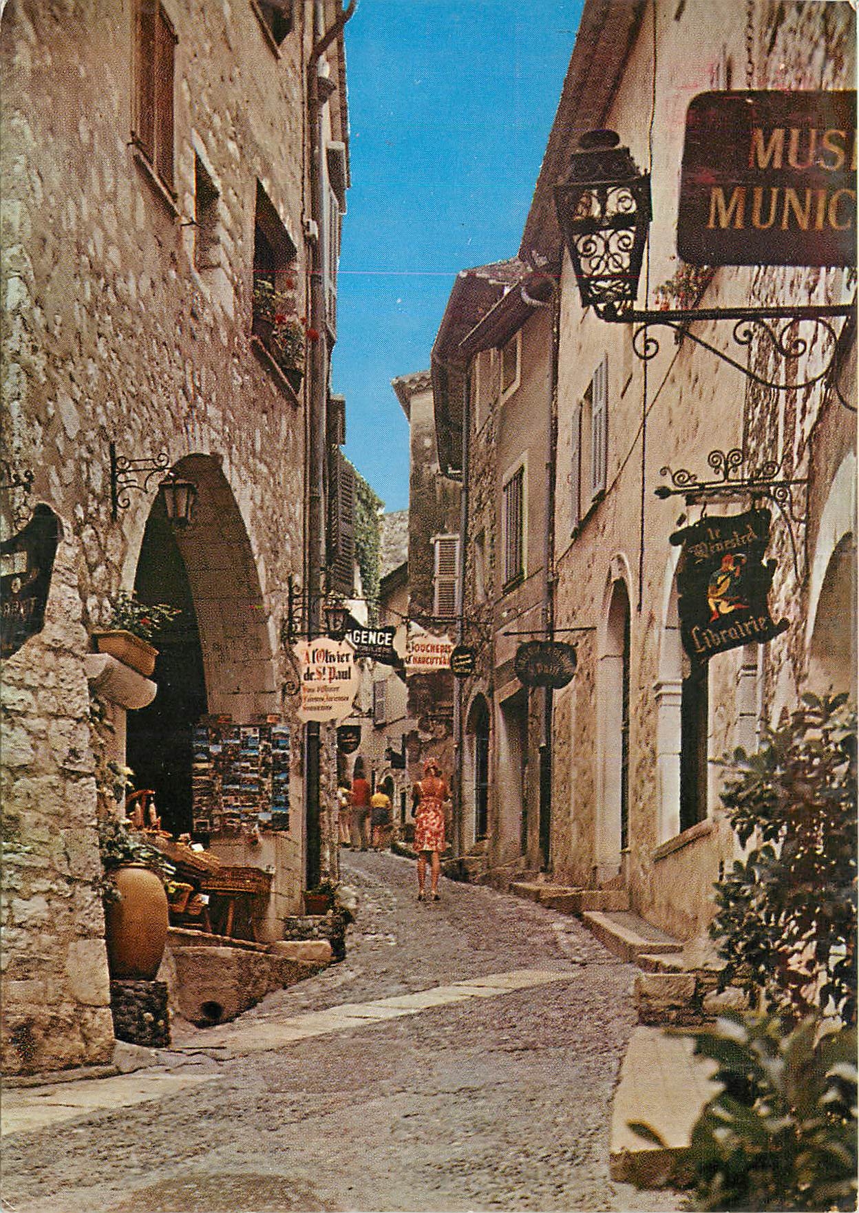 CPA Saint Paul de Vence Le Rue Grande Le Menestrel