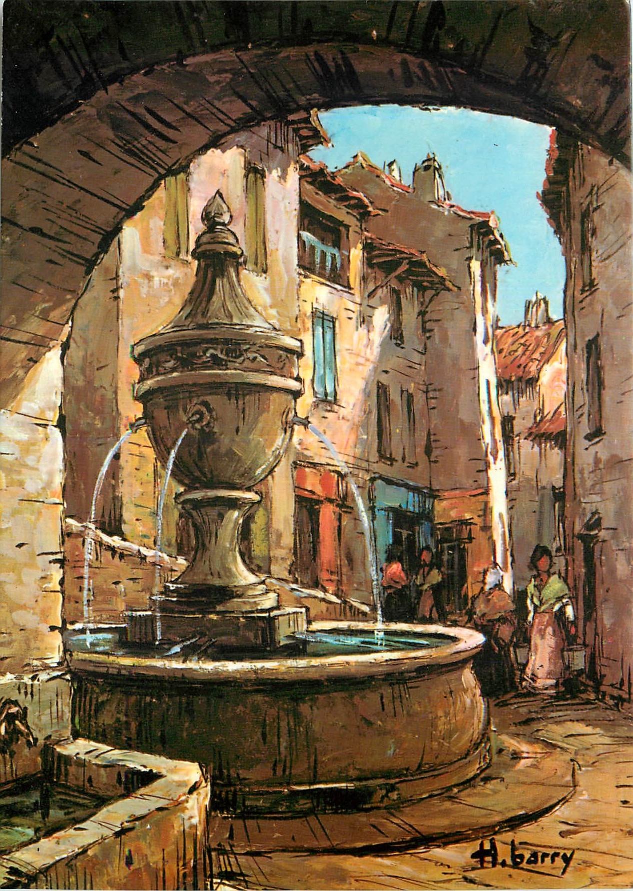 CPA Cote d'Azur Saint Paul de Vence La Fontaine 