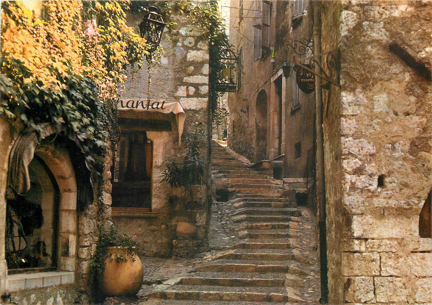 CPA La Cote d'Azur St Paul de Vence Montee de l'Eglise 
