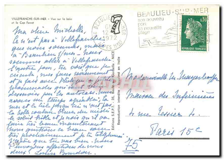 Villefranche-sur-Mer — Vue sur la baie et le Cap Ferrat — Éditions S.E.P.T. - 35 — Rückseite