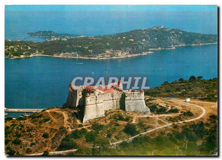 CPM Les Sites Merveilleux de la Cote d'Azur Villefranche sur Mer A M Au premier plan le Fort du Mont