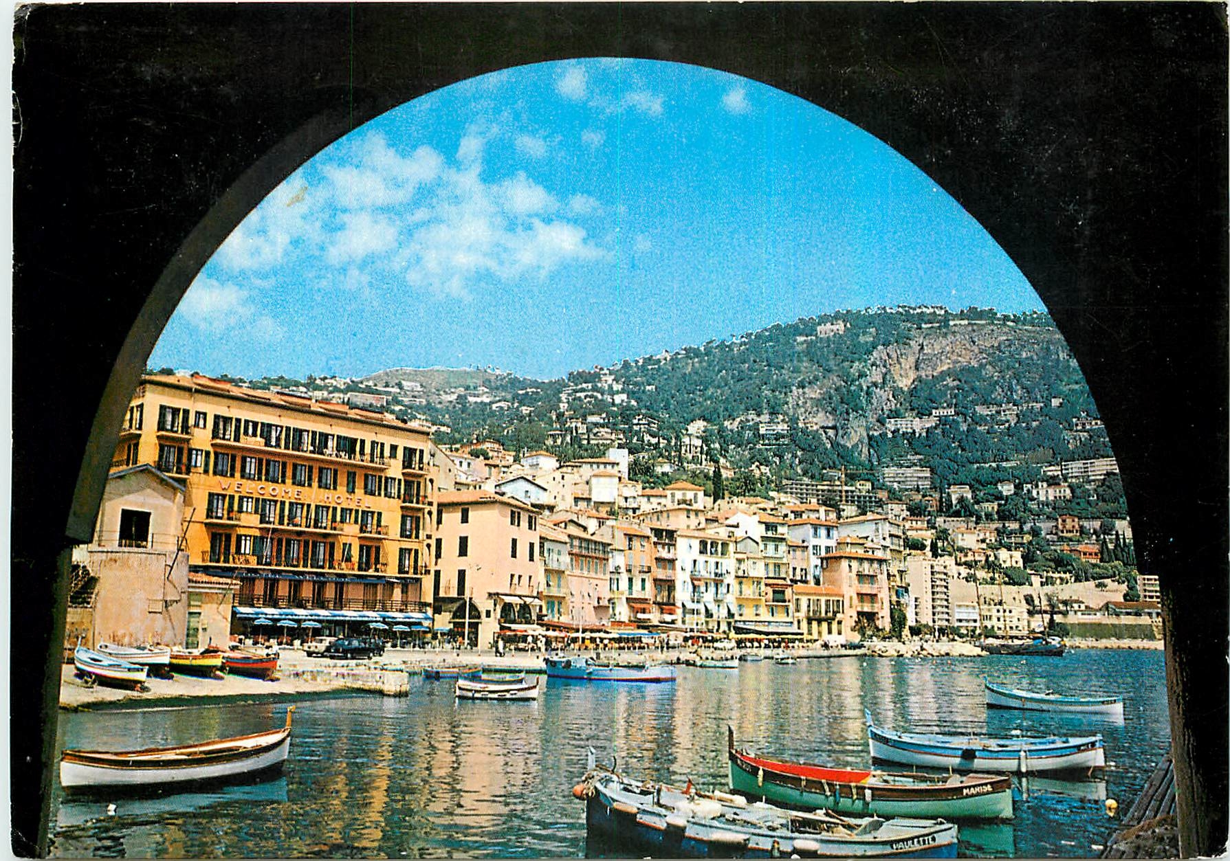 Villefranche-sur-Mer — vue du port depuis un arc — éditeur Grafiche Biondetti Verona, n° V 15
