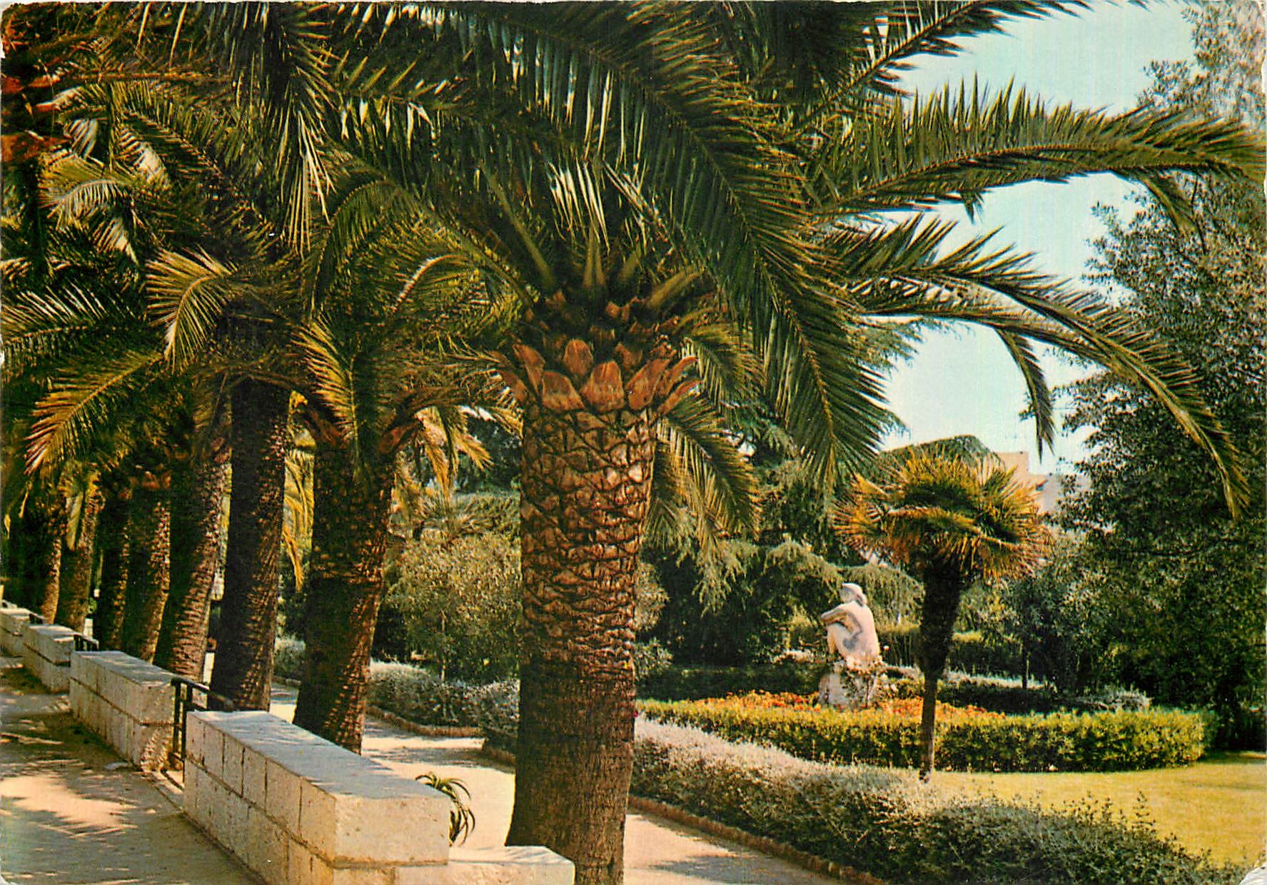 CPM Cote d'Azur Villefranche sur Mer La promenade le jardin public et sa vegetation exotique 