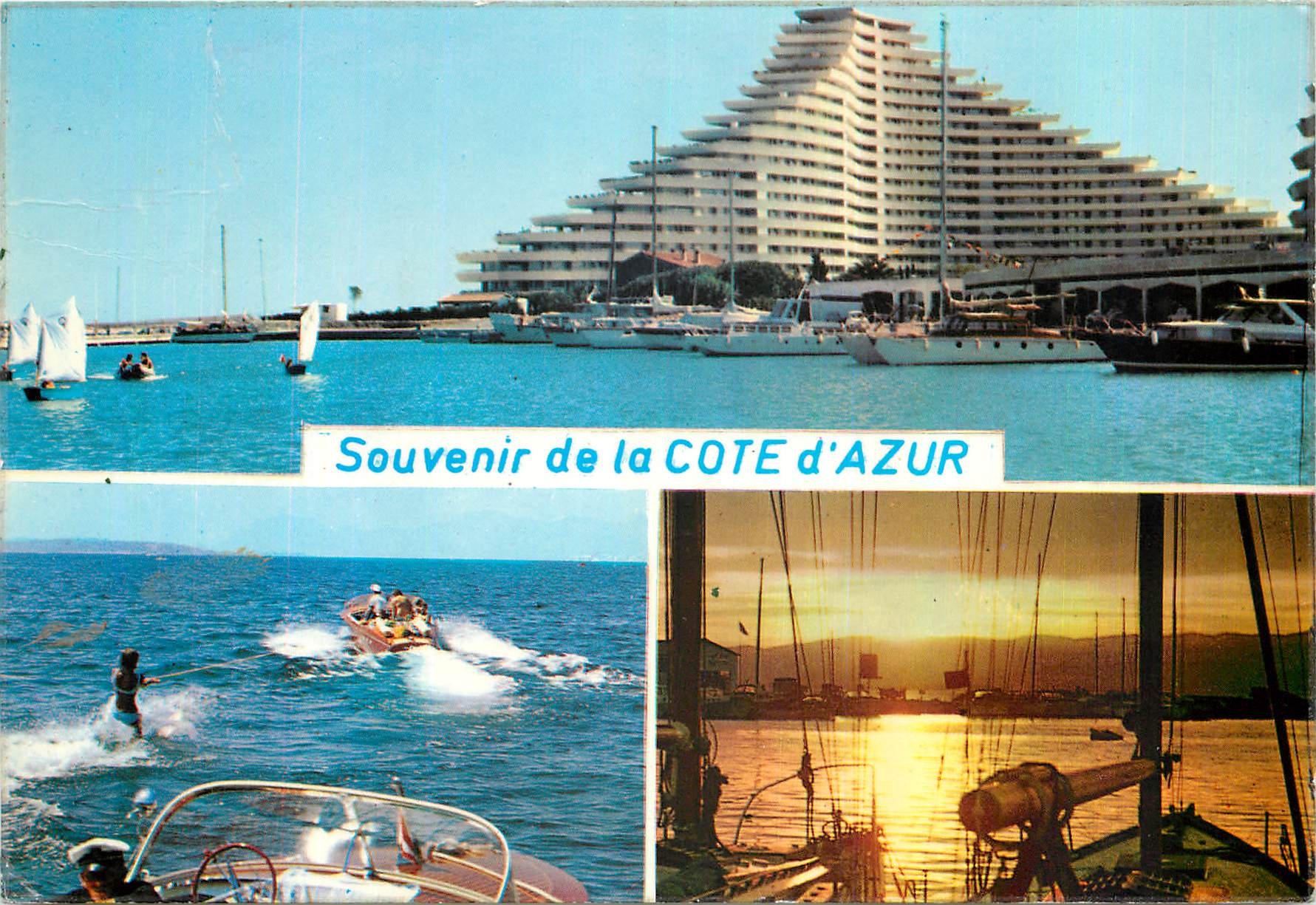 CPM Au Soleil de la Cote d'Azur Le port de Marina Baie des Anges Joies de la mer Barques des Pecheur