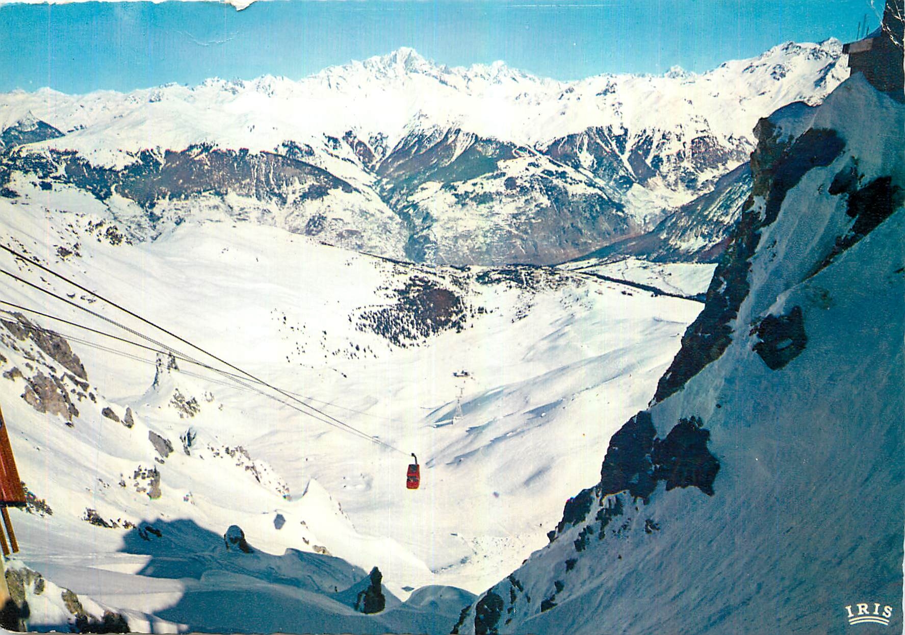 CPM Courchevel Les Pistes de la Saulire et le Mont Blanc depuis le Sommet 