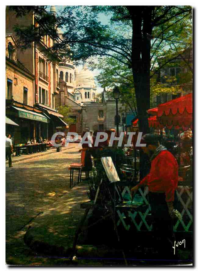 CPM Couleurs et Lumiere de France Paris Montmartre Place du Tertre 