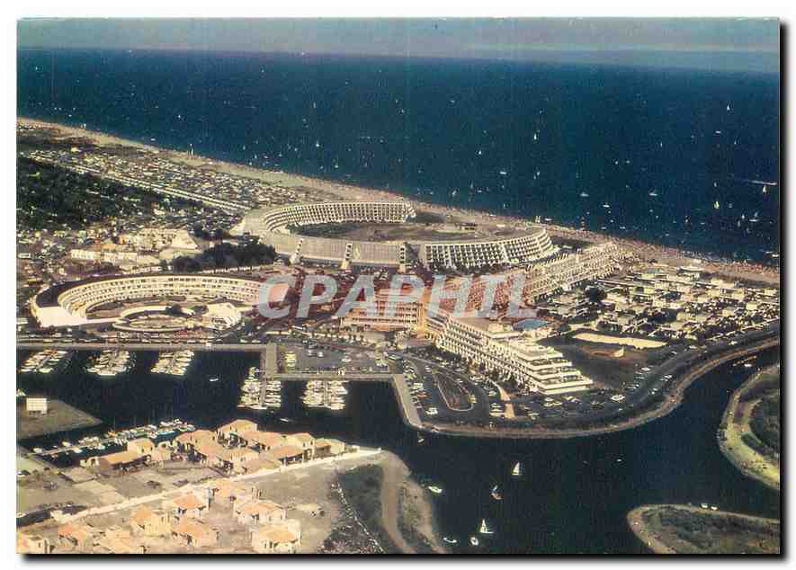 CPM Le Cap d'Agde Herault Port Nature vue aerienne 