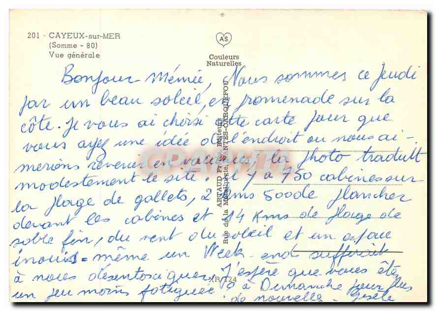CPM Cayeux sur Mer Somme Vue generale  — Back