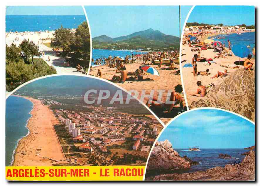 CPM Argeles sur Mer Le Racou La Plage Vue generale Les rochers 