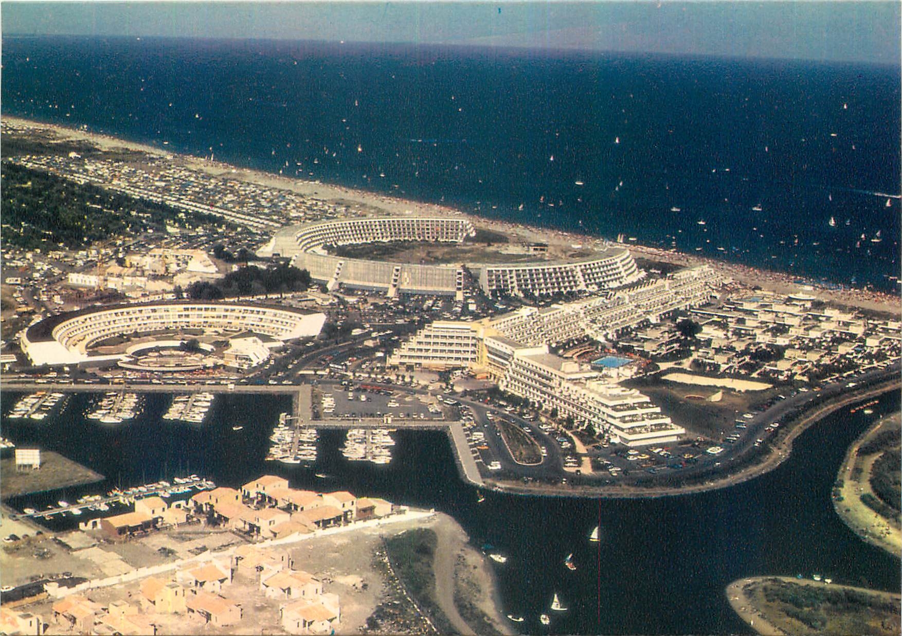 CPM Le Cap d'Agde Herault Port Nature vue aerienne 
