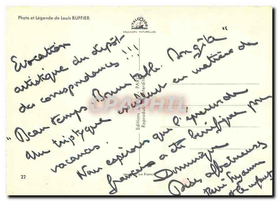 CPM Pour le Courrier du Coeur  — Rückseite
