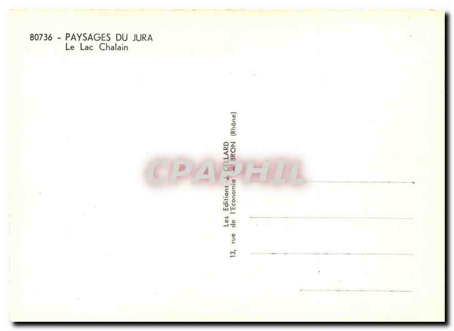 CPM Paysages du Jura Le Lac Chalain  — Back