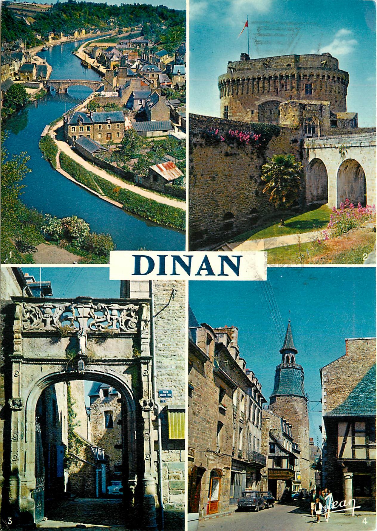 CPM La Bretagne Dinan C du N Vallee de la Rance et le vieux pont le chateau et le musee Porte du Pel