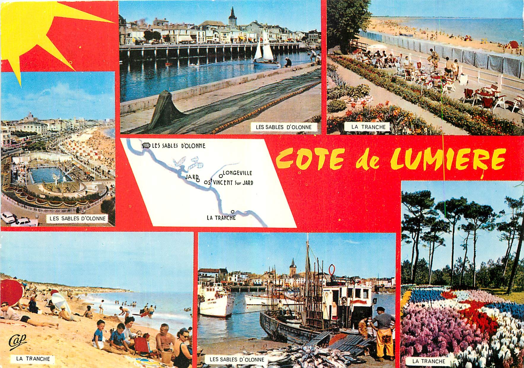 CPM Cote de Lumiere Cote de Fleurs La Tranche sur Mer Les Sables d'Olonne Bateau