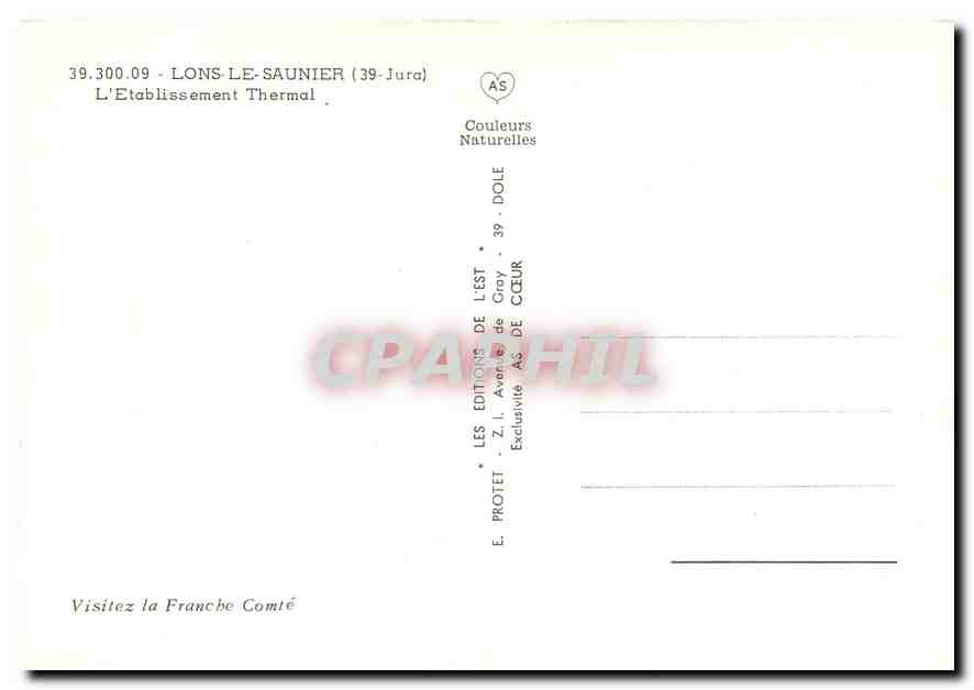 CPM Lons Le Saunier Jura L'Etablissement Thermal  — Rückseite