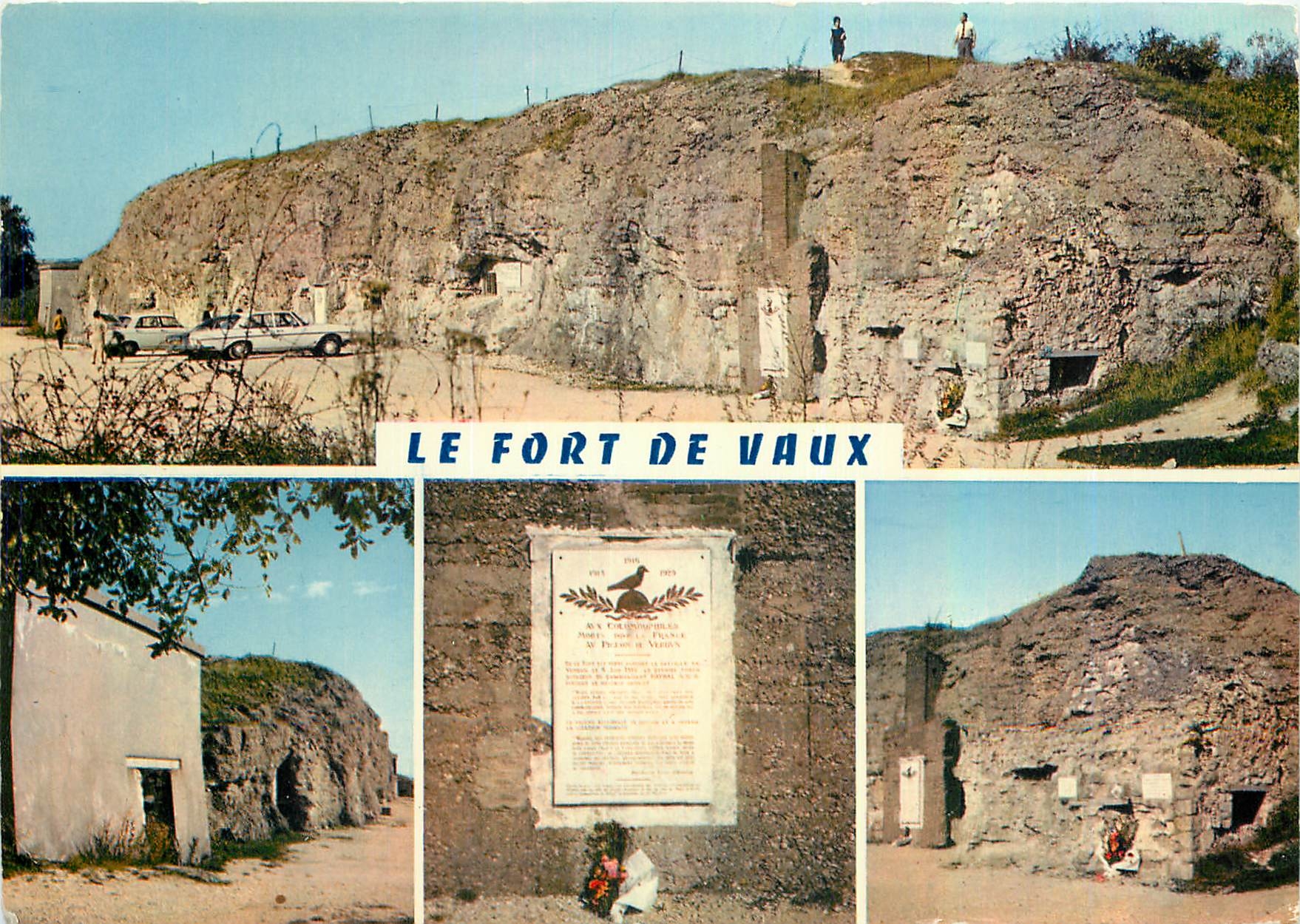 CPM Le Fort de Vaux Meuse le Fort de Vaux l'entree du Fort Plaque Commemorative 