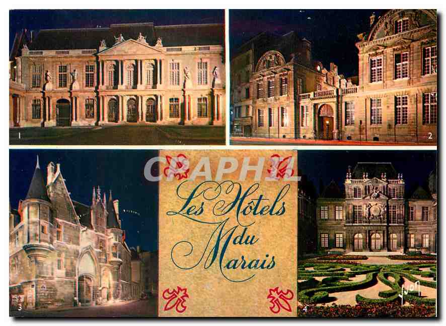 CPM Paris les Hotels du Marais Hotel de Soubise construit en 1704 Hotel de Bethune Sully construit e
