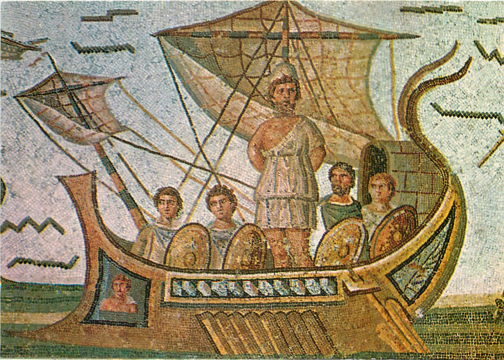 CPM Ulysse Mosaique du Musee du Bardo 