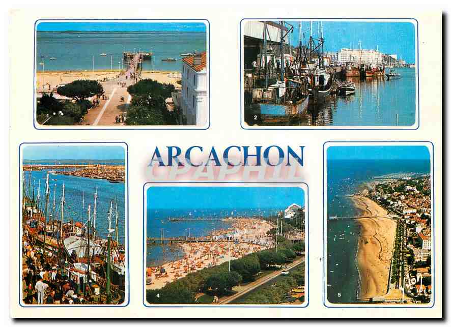 CPM Couleurs et Lumiere de France Bassin d'Arcachon Arcachon Gironde La Jetee thiers Le Port Le Port
