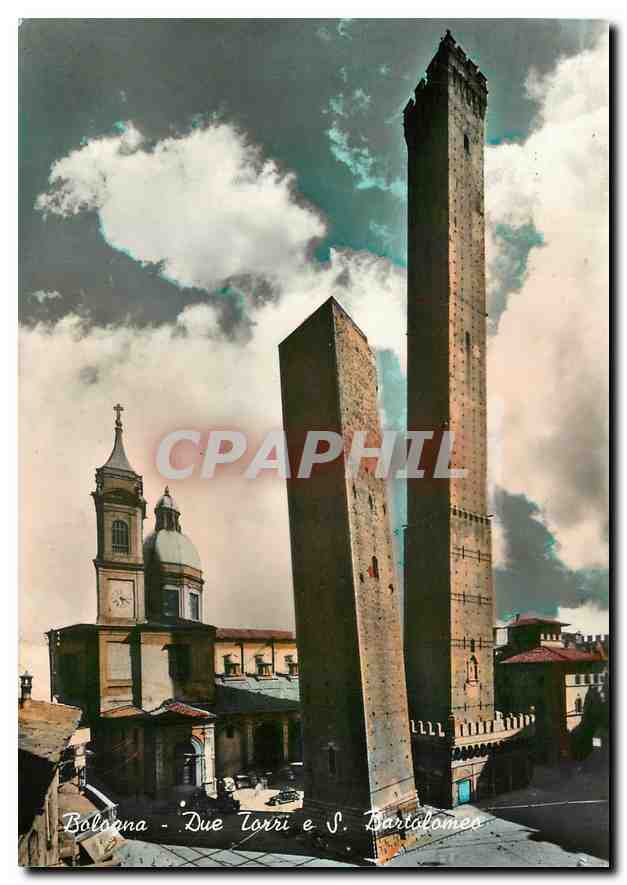 CPM Bologna Les deux Tours et St Barthelemy 