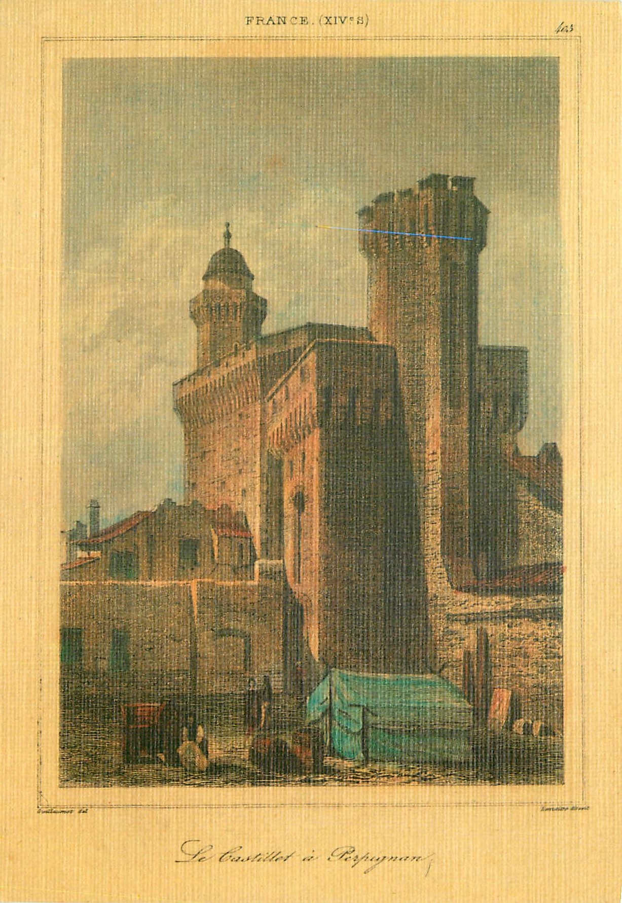 CPM Gravure Ancienne du Castillet Perpignan 