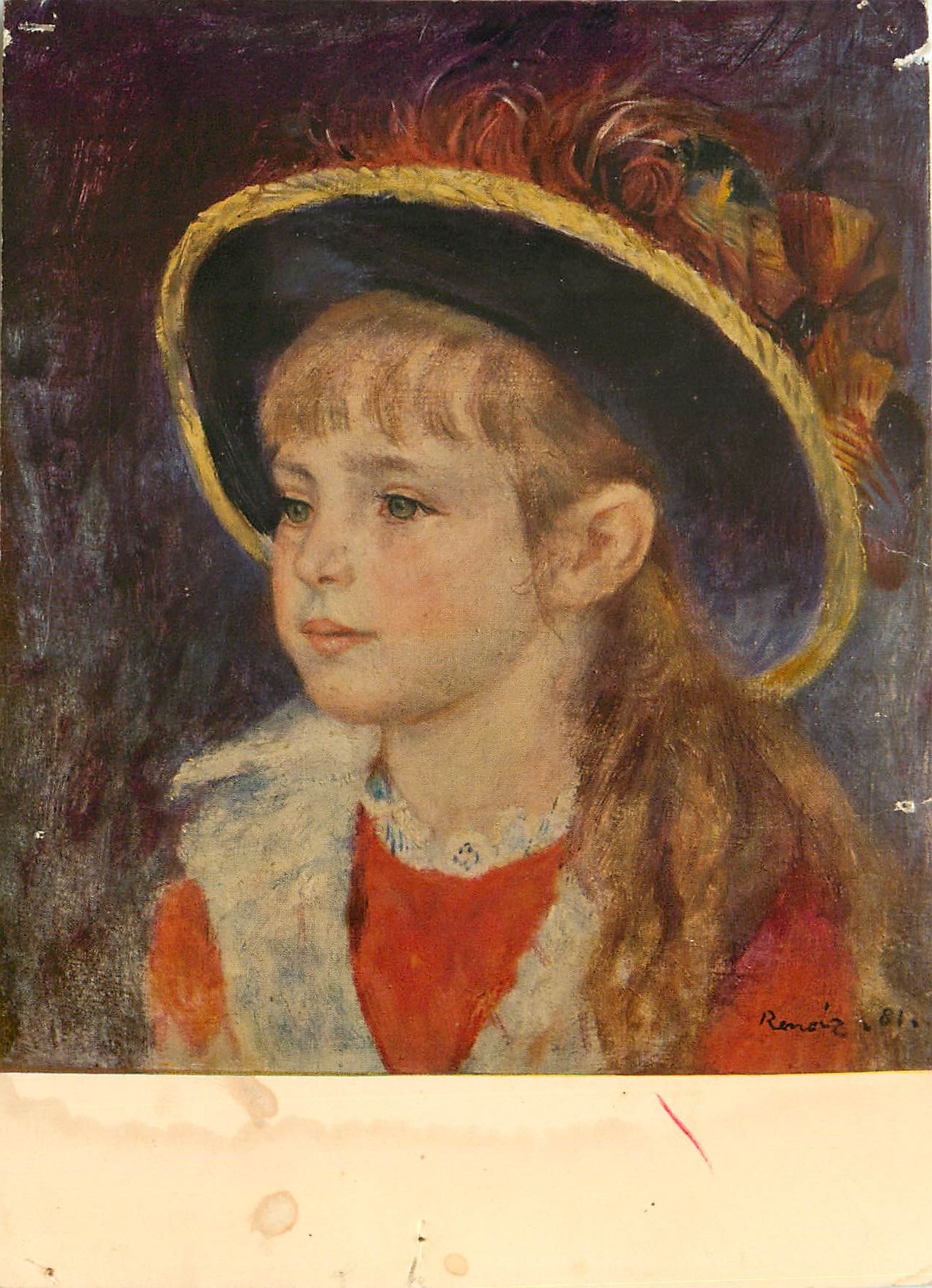 CPM Auguste Renoir Fillette au chapeau bleu 