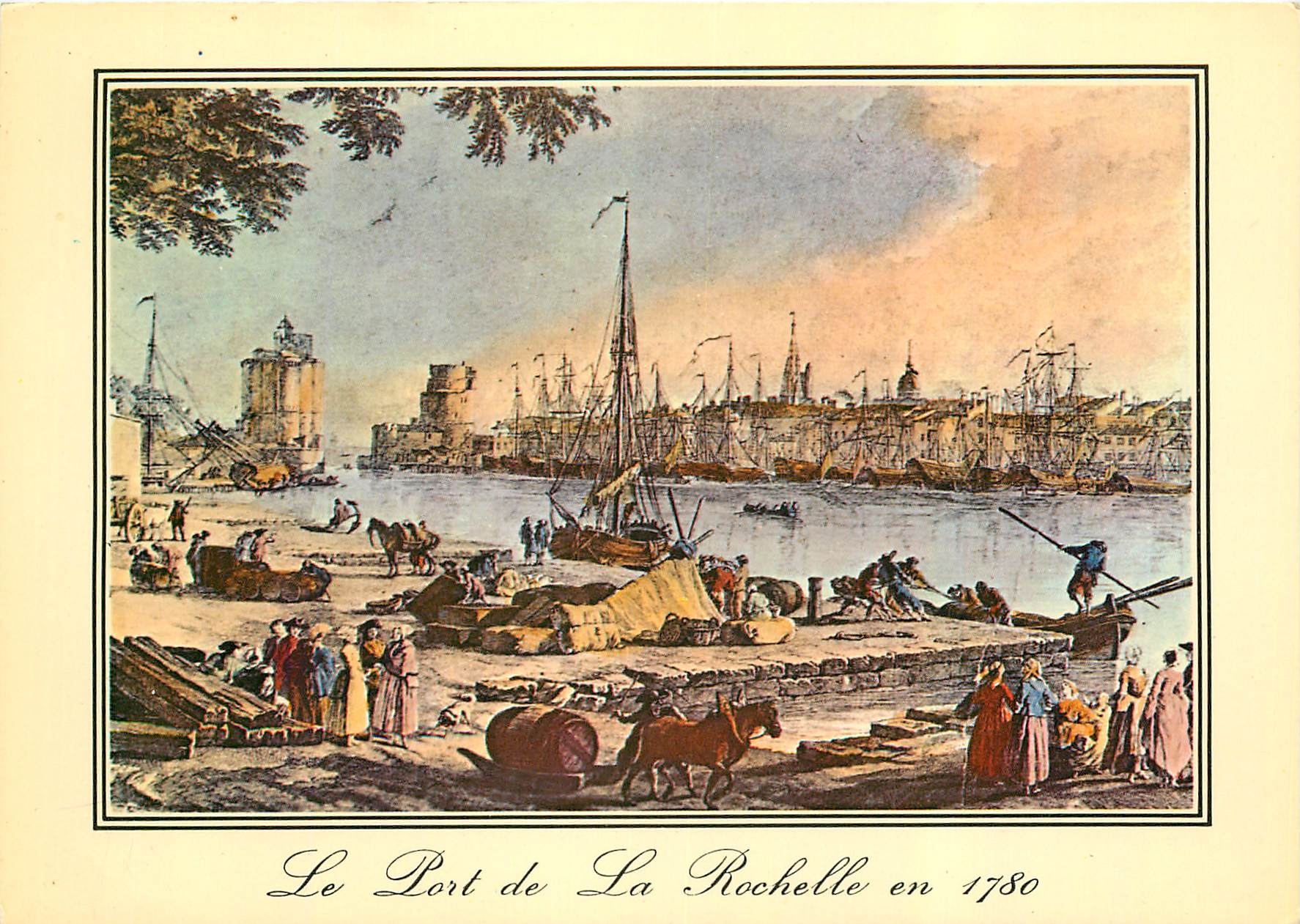 CPM La Rochelle Vieilles Gravures Le Port de la Rochelle avec la Tour St Nicolas et Tour de la Chain