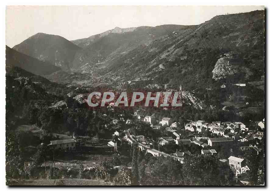 CPM Ax les Thermes Ariege Vue sur la Ville et la Riante Vallee de l'Ariege au fond le Pic du Saquet 