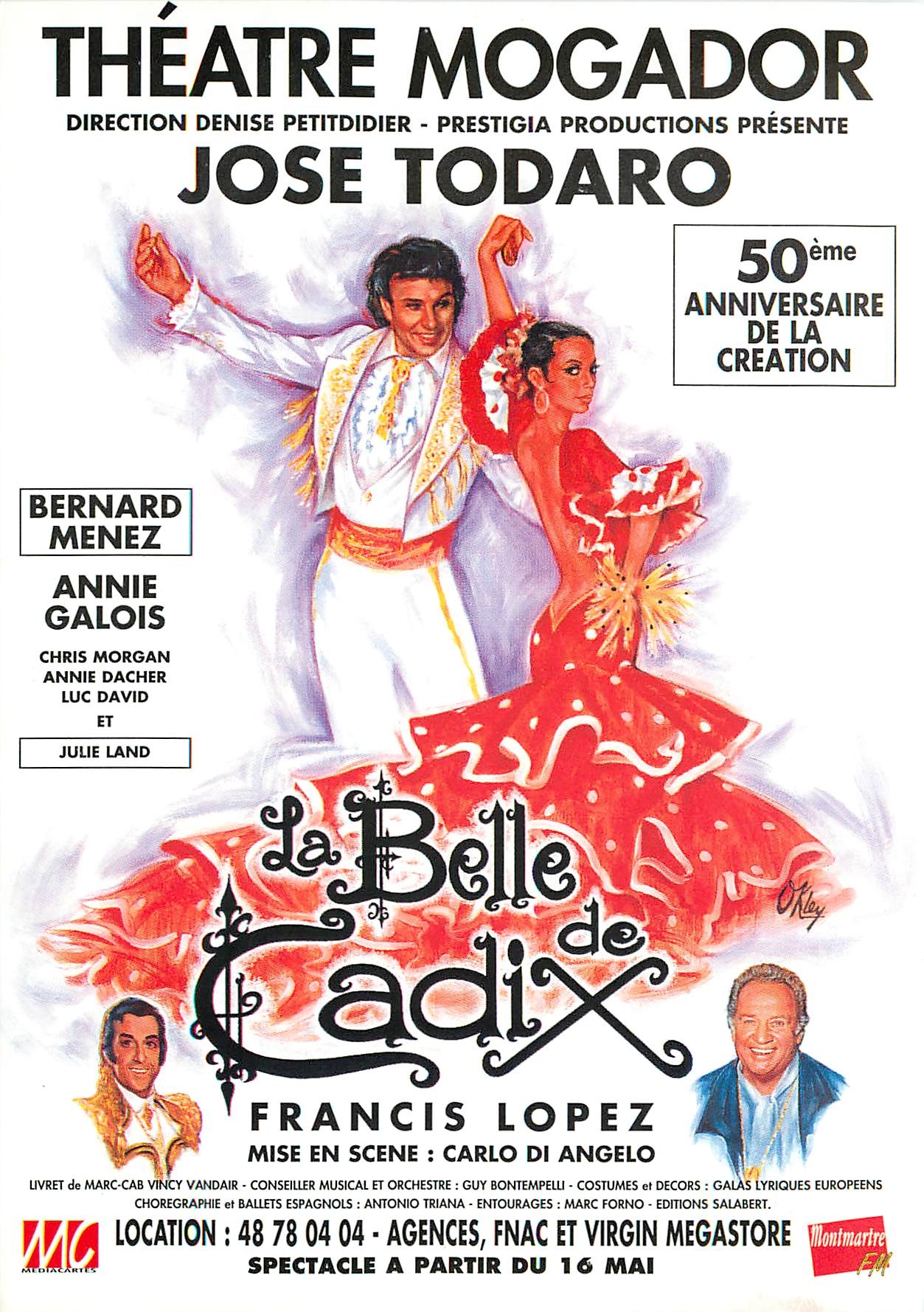 CPM La Belle de Cadix a partir du 16 Mai 1995 Theatre Mogador 